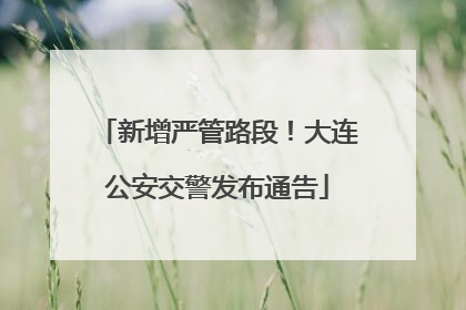 新增严管路段！大连公安交警发布通告
