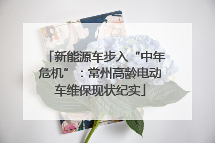 新能源车步入“中年危机”：常州高龄电动车维保现状纪实