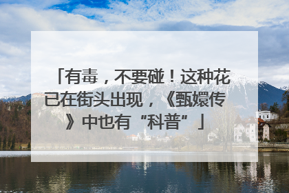 有毒，不要碰！这种花已在街头出现，《甄嬛传》中也有“科普”