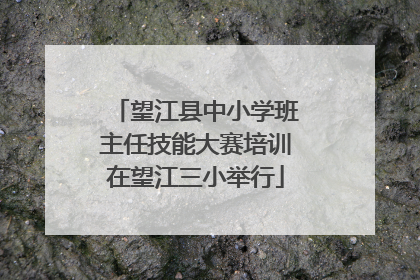 望江县中小学班主任技能大赛培训在望江三小举行