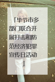 毕节市多部门联合开展打击和防范经济犯罪宣传日活动