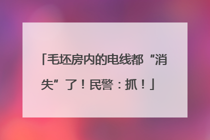 毛坯房内的电线都“消失”了！民警：抓！