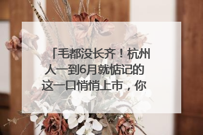 毛都没长齐！杭州人一到6月就惦记的这一口悄悄上市，你打算尝鲜吗？