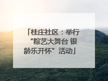 桂庄社区：举行“粽艺大舞台 银龄乐开怀”活动
