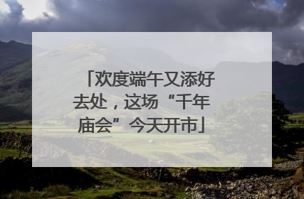 欢度端午又添好去处，这场“千年庙会”今天开市
