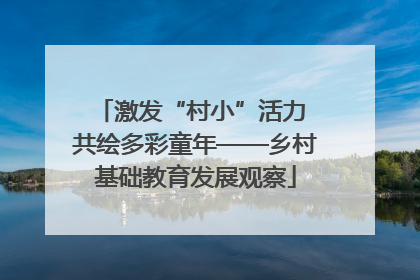 激发“村小”活力 共绘多彩童年——乡村基础教育发展观察