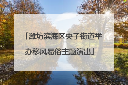 潍坊滨海区央子街道举办移风易俗主题演出