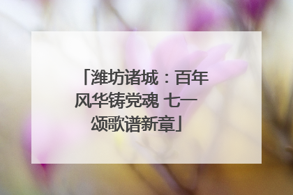 潍坊诸城：百年风华铸党魂 七一颂歌谱新章