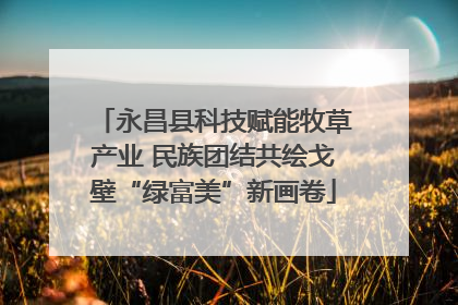 永昌县科技赋能牧草产业 民族团结共绘戈壁“绿富美”新画卷