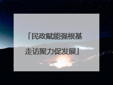 民政赋能强根基 走访聚力促发展