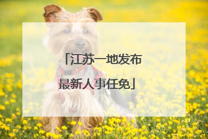 江苏一地发布最新人事任免