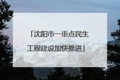 沈阳市一重点民生工程建设加快推进