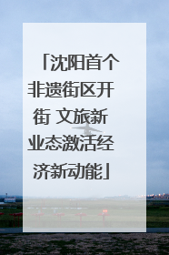 沈阳首个非遗街区开街 文旅新业态激活经济新动能