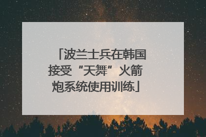 波兰士兵在韩国接受“天舞”火箭炮系统使用训练