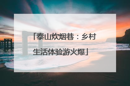 泰山炊烟巷：乡村生活体验游火爆