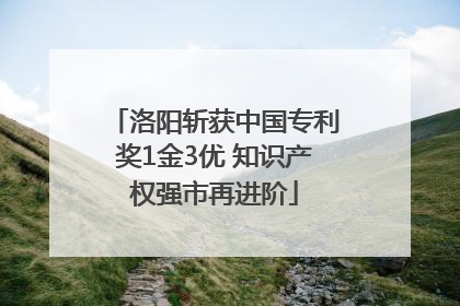 洛阳斩获中国专利奖1金3优 知识产权强市再进阶
