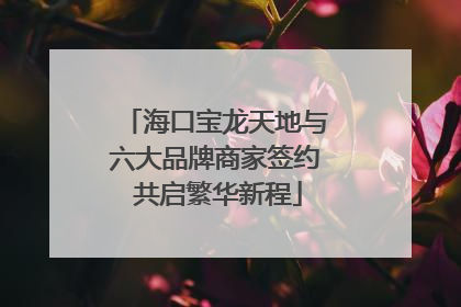 海口宝龙天地与六大品牌商家签约 共启繁华新程