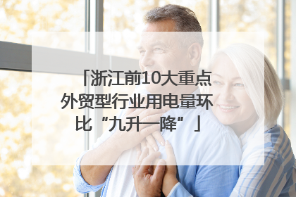 浙江前10大重点外贸型行业用电量环比“九升一降”
