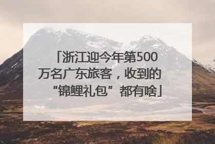 浙江迎今年第500万名广东旅客，收到的“锦鲤礼包”都有啥