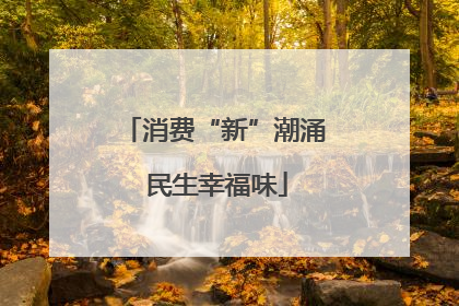 消费“新”潮涌 民生幸福味