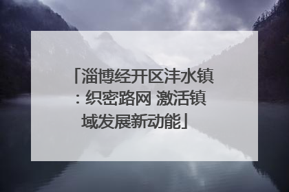 淄博经开区沣水镇：织密路网 激活镇域发展新动能