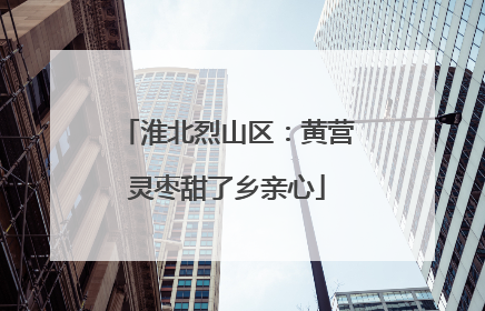 淮北烈山区：黄营灵枣甜了乡亲心