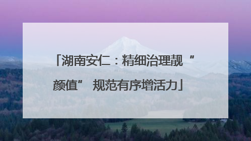 湖南安仁：精细治理靓“颜值” 规范有序增活力