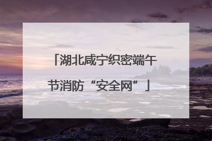 湖北咸宁织密端午节消防“安全网”