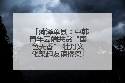 菏泽单县：中韩青年云端共赏“国色天香” 牡丹文化架起友谊桥梁