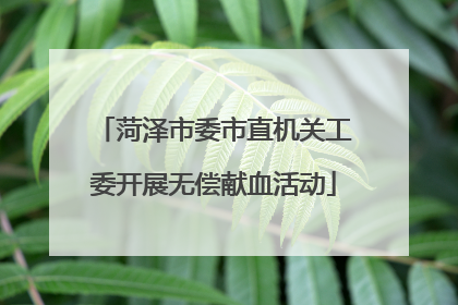菏泽市委市直机关工委开展无偿献血活动