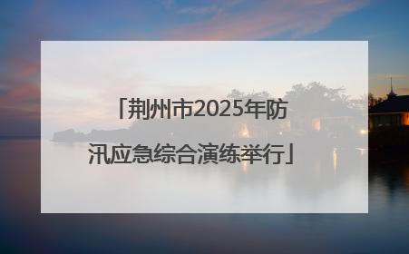 荆州市2025年防汛应急综合演练举行