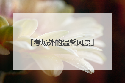 考场外的温馨风景