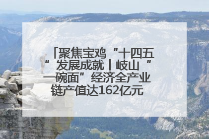 聚焦宝鸡“十四五”发展成就丨岐山“一碗面”经济全产业链产值达162亿元 入选全国典型县