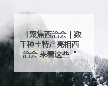 聚焦西洽会｜数千种土特产亮相西洽会 来看这些“爆款”产品