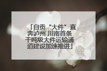 自贡“大件”直奔泸州 川南首条千吨级大件运输通道建设加速推进