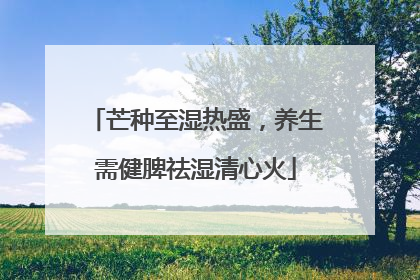 芒种至湿热盛，养生需健脾祛湿清心火