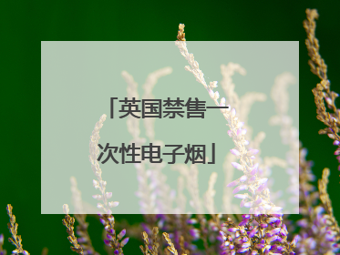 英国禁售一次性电子烟