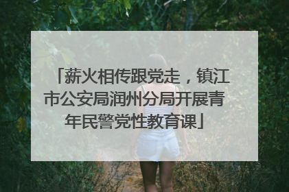 薪火相传跟党走，镇江市公安局润州分局开展青年民警党性教育课