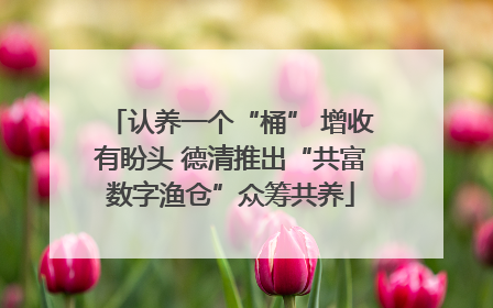 认养一个“桶” 增收有盼头 德清推出“共富数字渔仓”众筹共养
