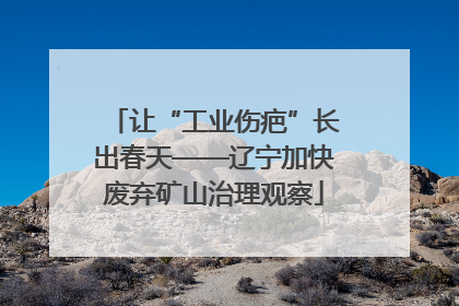 让“工业伤疤”长出春天——辽宁加快废弃矿山治理观察