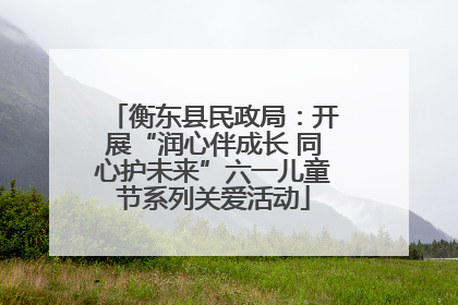 衡东县民政局：开展“润心伴成长 同心护未来”六一儿童节系列关爱活动