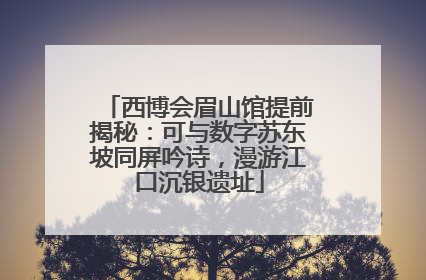西博会眉山馆提前揭秘：可与数字苏东坡同屏吟诗，漫游江口沉银遗址
