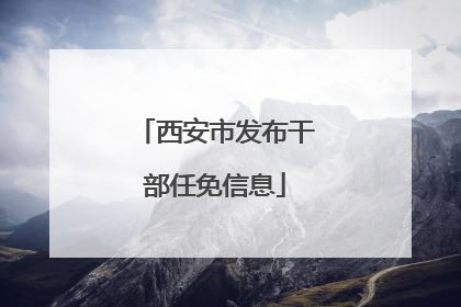 西安市发布干部任免信息