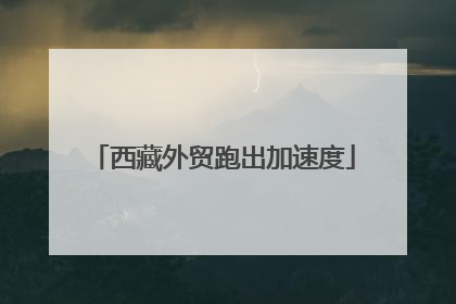 西藏外贸跑出加速度