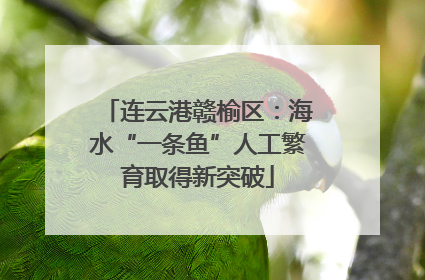 连云港赣榆区：海水“一条鱼”人工繁育取得新突破
