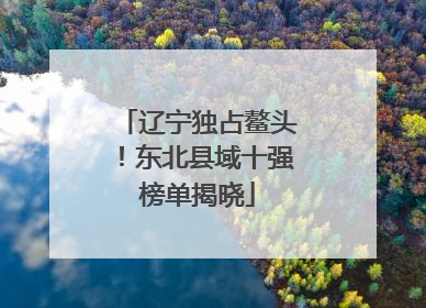 辽宁独占鳌头！东北县域十强榜单揭晓