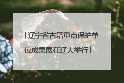 辽宁省古籍重点保护单位成果展在辽大举行