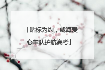 贴标为约，威海爱心车队护航高考
