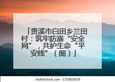 贵溪市白田乡兰田村：筑牢防溺“安全网”，共护生命“平安线”（图）