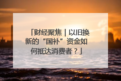财经聚焦｜以旧换新的“国补”资金如何抵达消费者？